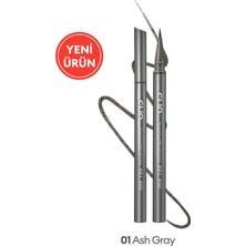 Gültekin Clıo Ince, Mikrofiber Fırça Uçlu Kalem Eyeliner Clıo Superproof Brush Liner Kill Ash (001 Ash Gray)