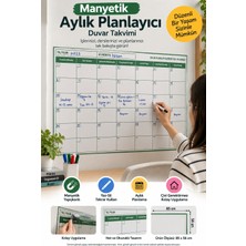 Toyfest Manyetik Aylık Duvar Planlayıcı Takvim Yapışkanlı Silinebilir Organizer 85x56 cm