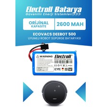 Electroll Ecovacs Deebot 500 Uyumlu Batarya (Orijinal Kapasite) 2600mah Pil Robot Süpürge Batarya Değişimi