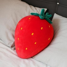 Gültekin Kirmizi Çilek Figürlü Kırlent - Puffy Yastık | 33CM