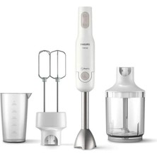 Gültekin Philips Daily Collection Promix El Blender Seti 700 W, Sıçrama Önleyici Bıçak Koruması, Ergonomik Tasarım, Xl Doğrayıcı, Ikili Çırpıcı, Beyaz, HR2546/00