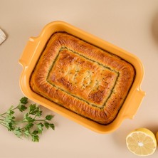Gültekin Aryıldız Elissa Dikdörtgen Fırın Kabı Sarı 25 cm