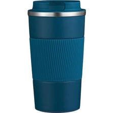 Gültekin 304 L Kilitli Çelik Mat Mavi 510 ml Kahve Termos Mug CIN405MV