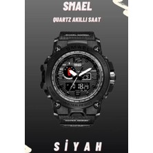 Smael Sport Çift Ekran Quartz-Siyah