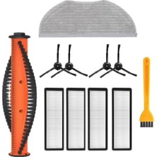Gültekin Robotyedek, S10T STFCR01SZ Xiaomi Uyumlu Yedek Ana Fırça Hepa Filtre Siyah Yan Fırça Mop-11 Parça