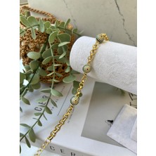 Xuping Nazar Boncuk Detay Gold Bileklik