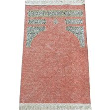 Gültekin Kabe Desenli Örgü Püsküllü Şönil Seccade Pembe