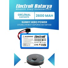 Electroll Sunny Hero Power Uyumlu Batarya (Standart Kapasite) 2600MAH Robot Süpürge Bataryası