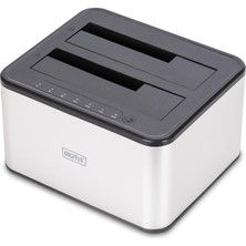 Gültekin Dıgıtus DA-71540-2 – Çift Sata HDD Yerleştirme Istasyonu – USB 3.0 – 2,5 Inç / 3,5 Inç SSD ve Sabit Disk Için – Sata 3 – Klon Fonksiyonlu – Tak ve Çalıştır – Gri
