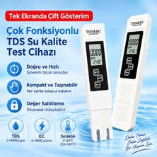 Optivya Dijital Tds Metre Ec İletkenlik ve Sıcaklık Ölçer Su Kalite Test Cihazı