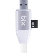 Gültekin Bix HI-D72 Idata Pro Micro Sd Kart Okuyuculu iPhone Şarj Kablosu