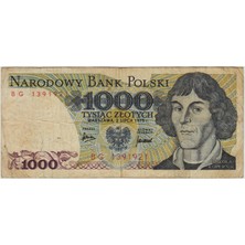 Banknoting Polonya 1000 Zloty 1975 Nikola Kopernik Temalı. Temiz+
