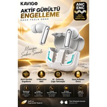 Kawigo Anc ( Aktif Gürültü Engelleme ) Bluetooth Kulaklık 4 Mikrofonlu Bluetooth Kulaklık, Derin Bass, 35 Saat Kullanım, 40 Dakikada Hızlı Şarj