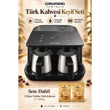 Grundig TCM7061D 6 Fincan Kapasiteli Çift Hazneli Otomatik Su Alımlı Türk Kahvesi Makinesi + Tchibo Türk Kahvesi 2 x 100 G Set