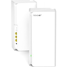 Gültekin Tenda AXE5700 Mesh Wifi 6e Sistemi Nova MX21 Pro - 5600 M2'ye Kadar - Tüm Ev Wifi 6e Mesh Sistemi - Yeni 6ghz Bant - 200 Cihaz Için Üç Bantlı Mesh Yönlendirici - Güçlü Sinyal Için 7* 3dbi Antenler - 2