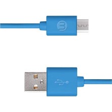 Gültekin Mojue 3DK33 Micro USB Kablosu, 1 Metre,mavi