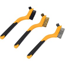 Gültekin Mini Tel Fırça Seti 3 Parça 180 mm Tepeli Metal Pas Boya Çok Amaçlı Temizleme Çelik Fırça Seti