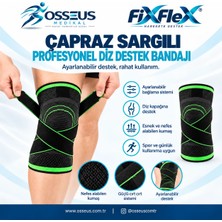 Fixflex Çapraz Sargılı Profesyonel Diz Destek Bandajı Spor Kullanımına Uygun Standart Dizlik