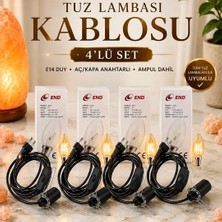Anadolu Hasat Tuz Lambası Kablosu E14 Duy – 1,5 Metre Aç/kapa Anahtarlı Kablo + Ampul Dahil
