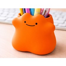 Svoria Store 3D Baskı Gülen Bulut Kalemlik - Masaüstü Organizer - Turuncu