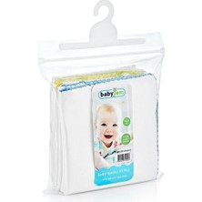 5 Adet Babyjem Penye Ağız Bezi Beyaz 28X28 10'lu
