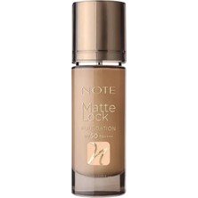 Note Matte Lock Foundation 100 Velvet Beige Spf 50 Yoğun Kapatıcı Mat Bitişli Fondöten 1 Adet