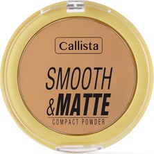 5 Adet Callista Smooth Matte Compact Powder Mat Görünümlü Pudra 30 Dark Honey 1 Adet