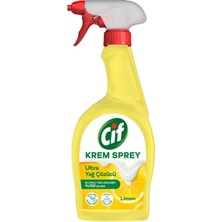3 Adet Cif Krem Sprey Ultra Yağ Çözücü Yüzey Temizleyici Limon 750 ml