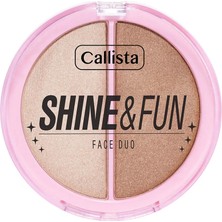 5 Adet Callista Shine & Fun Face Duo Allık & Aydınlatıcı Paleti 100 Sparkle Crew 1 Adet