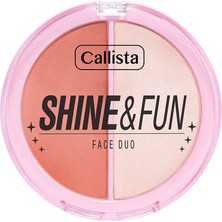 5 Adet Callista Shine & Fun Face Duo Allık & Aydınlatıcı Paleti 140 Good Company 1 Adet
