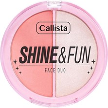 2 Adet Callista Shine & Fun Face Duo Allık & Aydınlatıcı Paleti 110 Party Gang 1 Adet