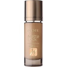 Note Matte Lock Foundation 120 Medium Beige Spf 50 Yoğun Kapatıcı Mat Bitişli Fondöten 1 Adet