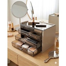 Limeks Home Makeup Organizer Çekmece:kapiçino Ahşap ,mika Çekmece Sistemi