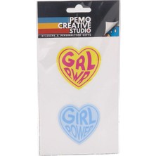 Pemo Creative Studio Y2K Retro Uv Dtf Sticker Seti 2 Parça Bağıran Kalp - Kabartmalı 3d, Suya Dayanıklı - Laptop Termos Defter
