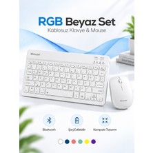 Kyops Rgb Kablosuz Klavye Mouse Seti Beyaz