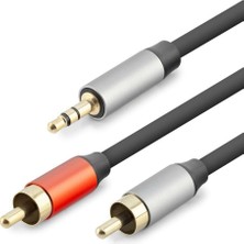 TKÇ 3.5 mm To 2 Rca Ses Kablosu 1.5 M Siyah HDX1073