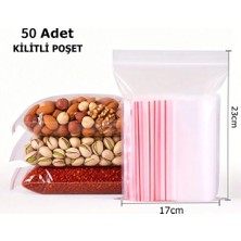 Hg Ambalaj 50 Adet 17x23 cm Şeffaf Kilitli Poşet (İnce Seri)