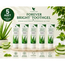 Forever Living Products Forever Bright Toothgel Aloe Vera ve Propolis İçeren Diş Macunu (Florür İçermez) 5 x 130 g