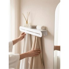 Yapışkanlı Banyo Askılığı - Metal Raflı Havlu Organizer