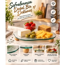 Tasarım Evi Şık Ahşap ve Cam Top Ayaklı Dekoratif Sunum ve Organizer 100 Karakter