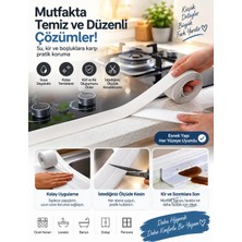 Tasarım Evi Su Sızdırmaz Banyo Duşakabin Küvet Kenar Mutfak Lavabo Ocak Izolasyon Bandı 3.2 mt Beyaz
