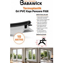 Babawick Kaliteli Hammadde Tpe'den Üretilmiş Conta 3mm Kanala Uyumlu NAT05 Gri Kapı Pencere Fitili