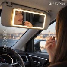 LED Işıklı 3 Kademeli Araç Makyaj Aynası