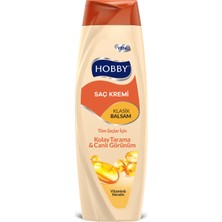 Hobby 600 ml Klasik Saç Kremi Tüm Saçlar İçin Vitamin ve Keratin İçeren Kolay Tarama Balsamı