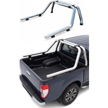 Omac Mitsubishi L200 2015-2023 Uyumlu Araca Özel Kobra Ø76MM Rollbar Krom