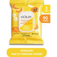 Guilin Young Aydınlatıcı Makyaj Temizleme Mendili 30'lu x 3 Paket | C Vitamini, Ferulik Asit & Niasinamid | Tüm Cilt Tipleri Için