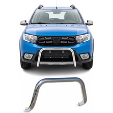 Omac Dacia Sandero 2 Stepway 2012-2020 Uyumlu Araca Özel Pars Ön Koruma 60mm Krom