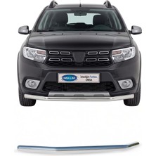 Omac Dacia Sandero 2 Stepway 2012-2020 Uyumlu Araca Özel Texas Ön Alt Koruma Ø60mm Krom