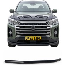 Omac Ssangyong Musso 2018-2026 Uyumlu Araca Özel Texas Ön Alt Koruma Ø76MM Siyah