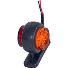 TAS Mini Takoz Düz Lamba 12 Ledli Kırmızı-Sarı BL014KS (2 li)